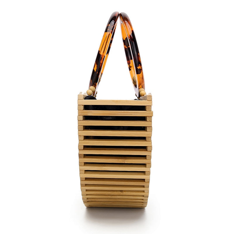 Amalfi Tortoise Handle Bamboo Bag