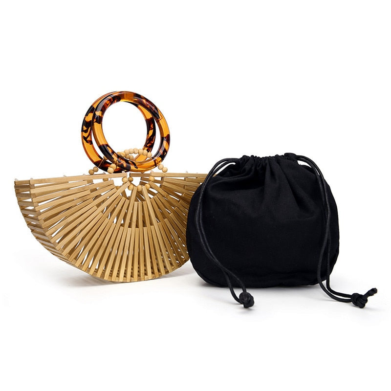 Amalfi Tortoise Handle Bamboo Bag