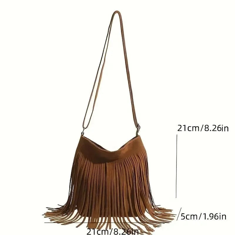 Fringe & Freedom – Boho Tassel Crossbody Bag