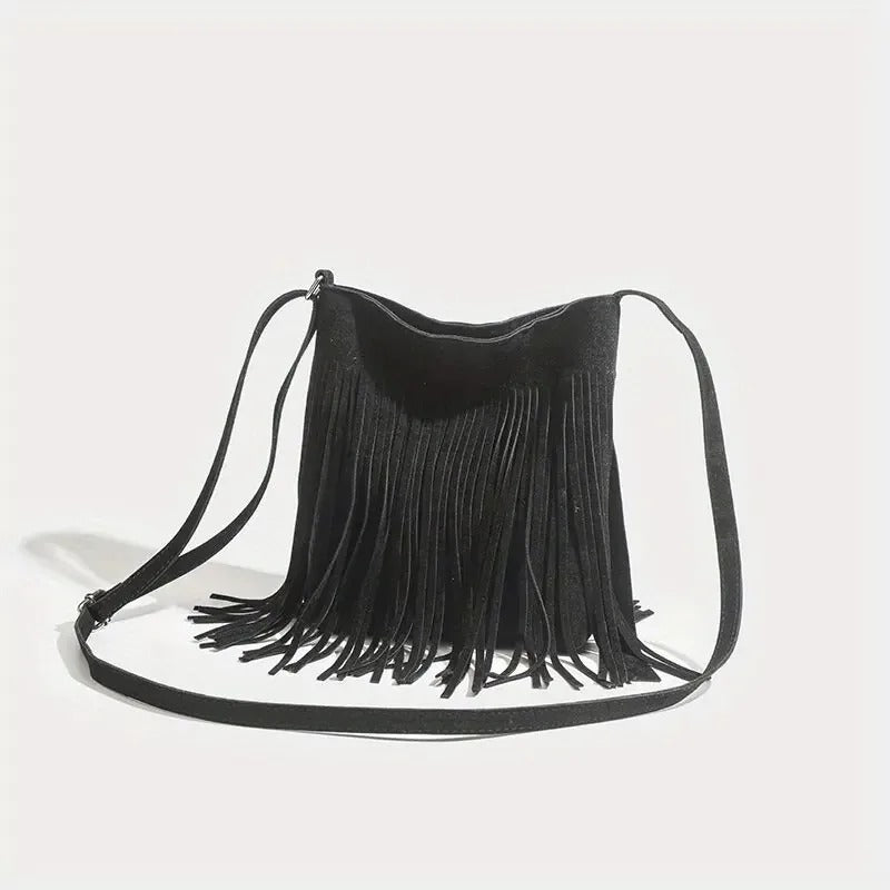 Fringe & Freedom – Boho Tassel Crossbody Bag
