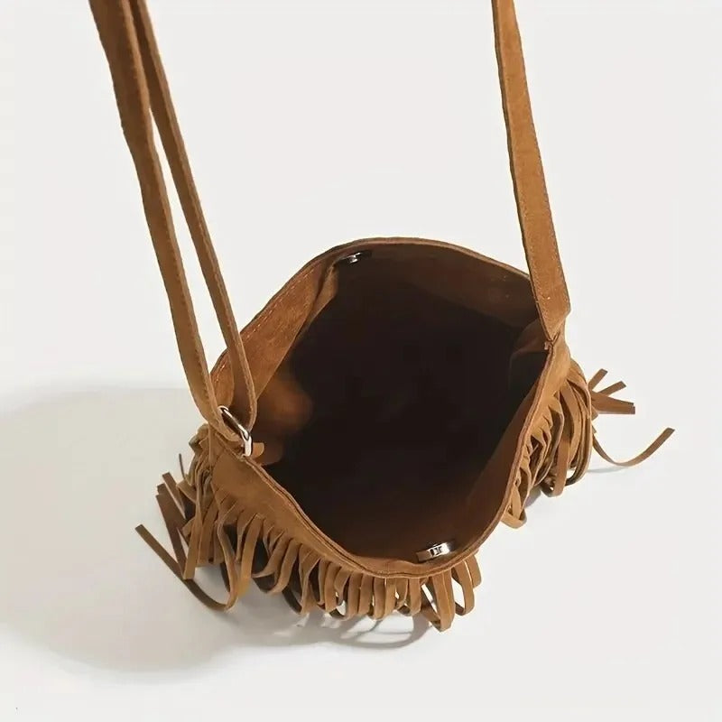 Fringe & Freedom – Boho Tassel Crossbody Bag