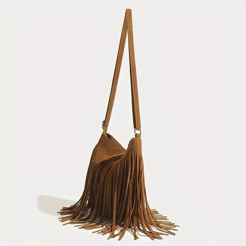 Fringe & Freedom – Boho Tassel Crossbody Bag