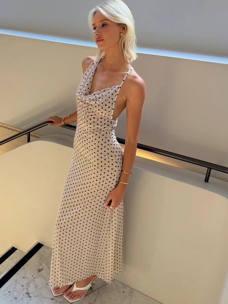 Amélie Polka Dot Slip Dress