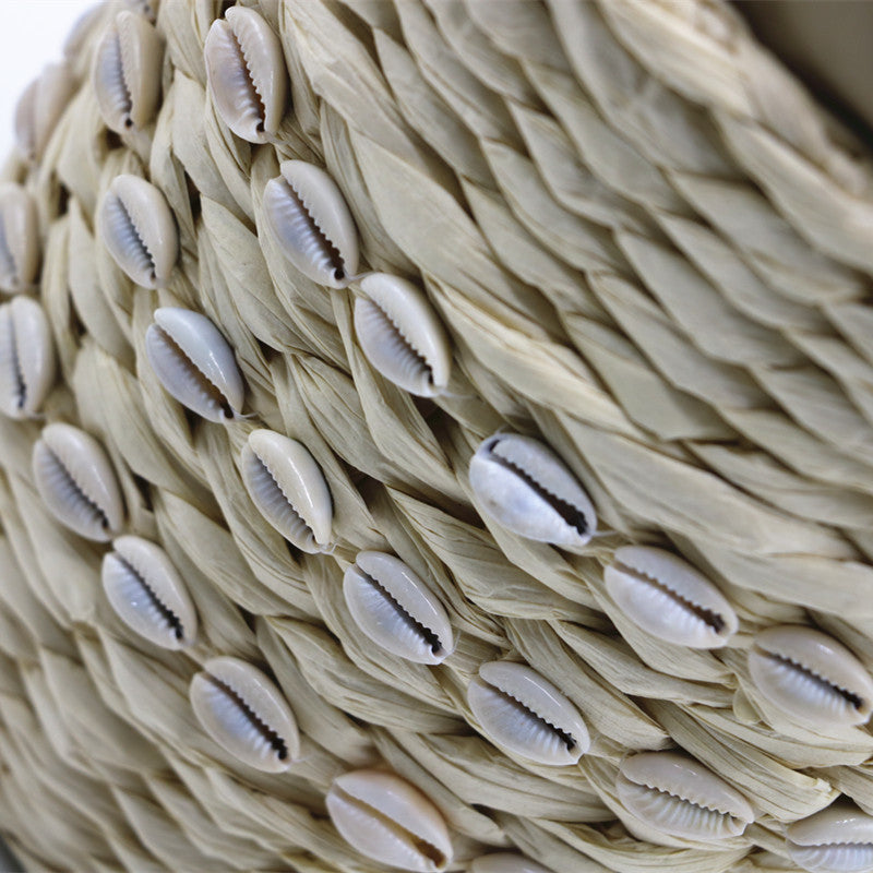 Amalfi Shell Raffia Bucket Bag