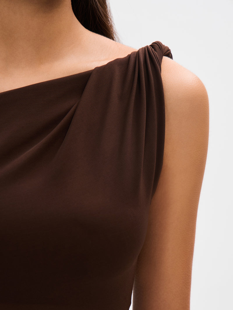 Elysia One-Shoulder Gown