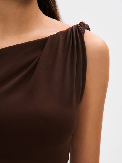Elysia One-Shoulder Gown