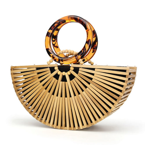 Amalfi Tortoise Handle Bamboo Bag