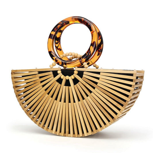 Amalfi Tortoise Handle Bamboo Bag
