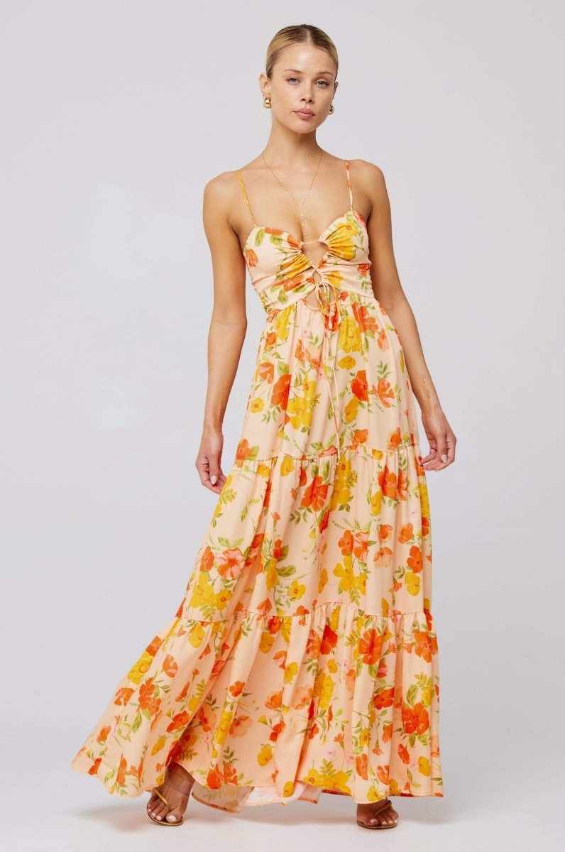 Long printed dress