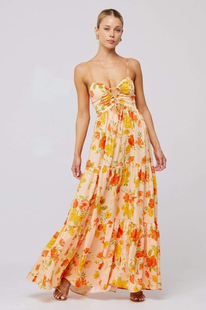 Long printed dress