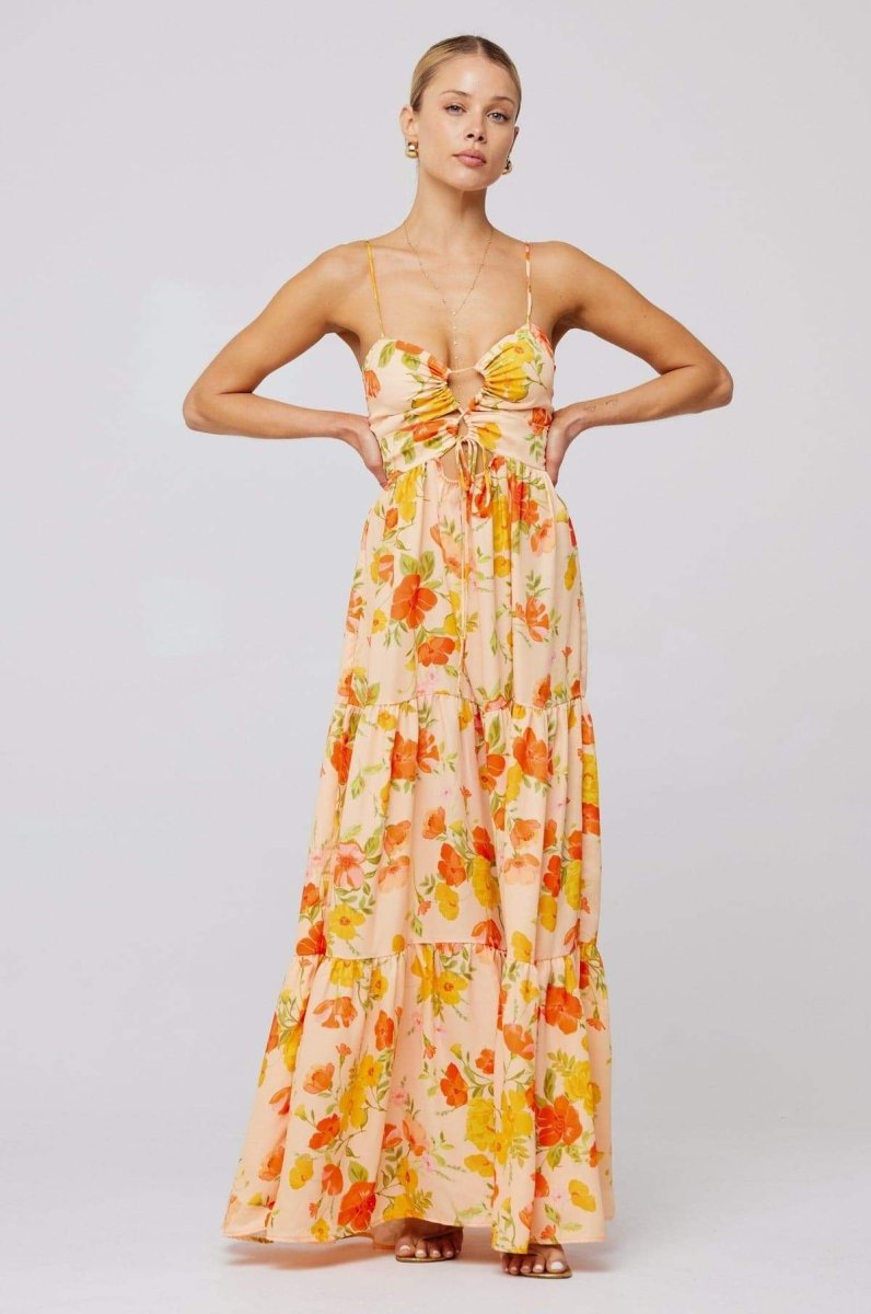 Long printed dress