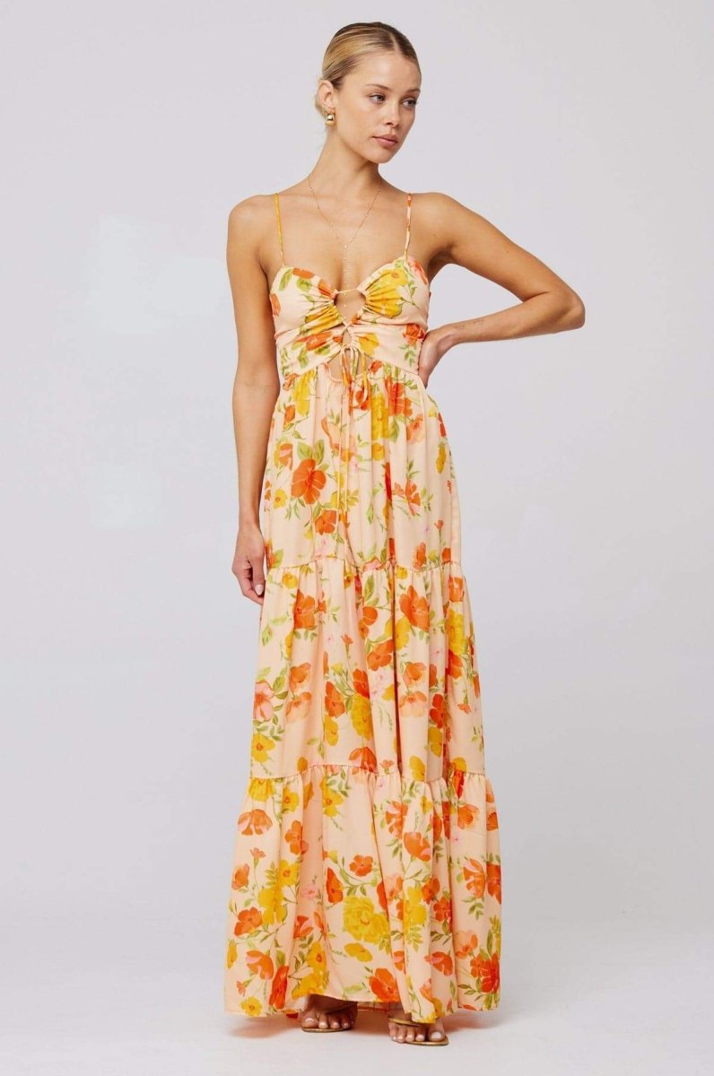 Long printed dress