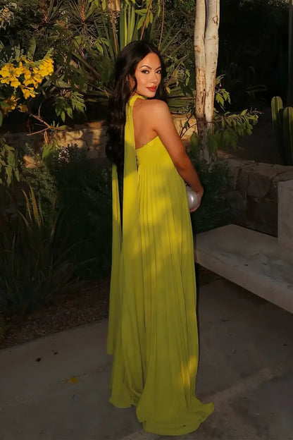 Solaria Pleated Gown