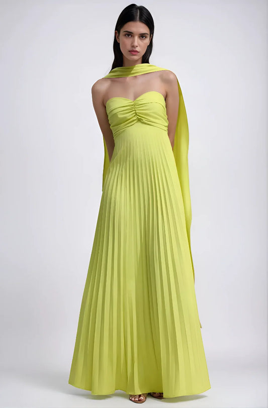 Solaria Pleated Gown
