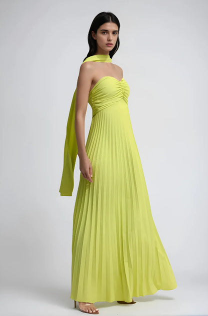 Solaria Pleated Gown