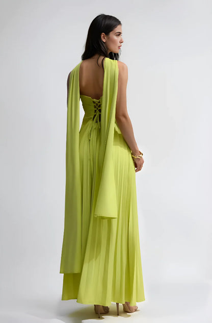 Solaria Pleated Gown