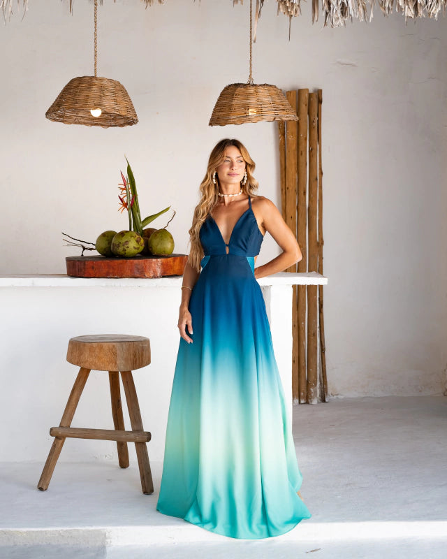 Azure Coast Maxi Dress