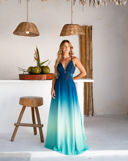Azure Coast Maxi Dress
