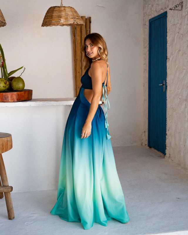 Azure Coast Maxi Dress