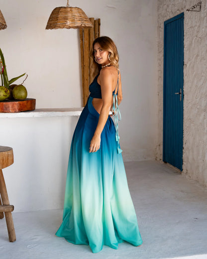 Azure Coast Maxi Dress