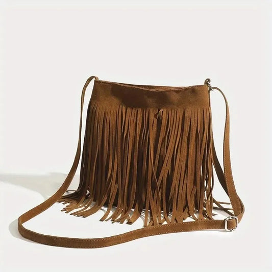 Fringe & Freedom – Boho Tassel Crossbody Bag