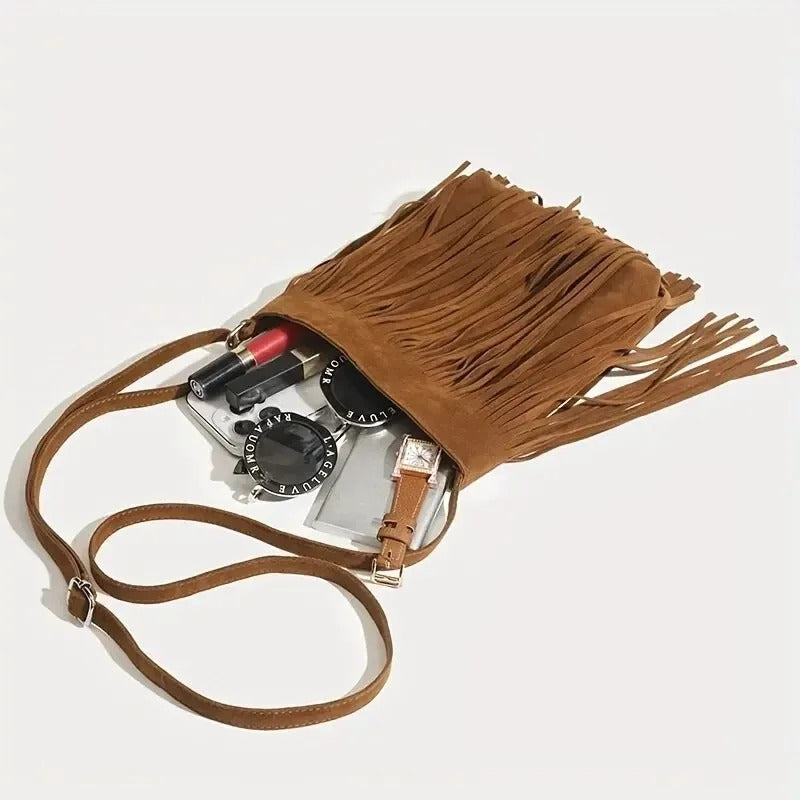 Fringe & Freedom – Boho Tassel Crossbody Bag