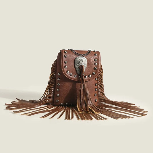 Western Spirit Studded Fringe Bag